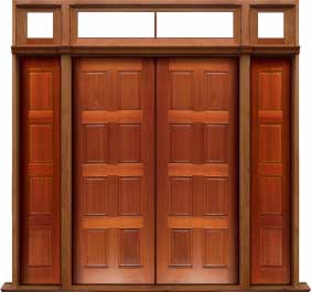 8 panel: double door