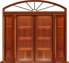 8 panel: double door