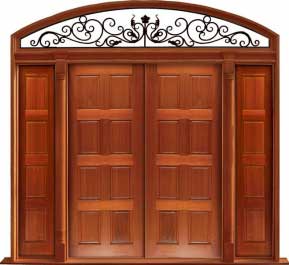 8 panel: double door