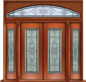 regent leadlight: double door