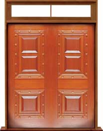 mediterranean: double door +  two sidelights