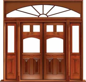 queen anne: single door +  two sidelights