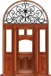 queen anne: single door +  two sidelights
