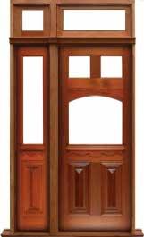 queen anne: single door +  two sidelights